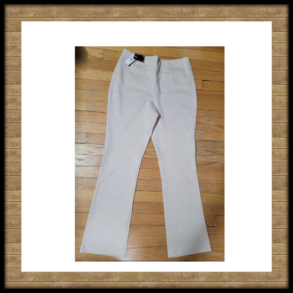 Express Light Beige And Gray Boot Cut Pants, Medium, NWT